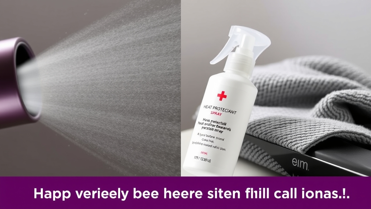 Applying heat protectant before styling