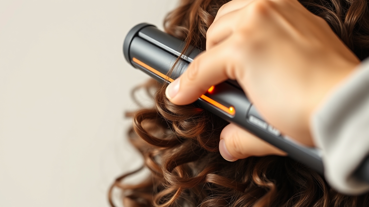 Using a flat iron on curly hair