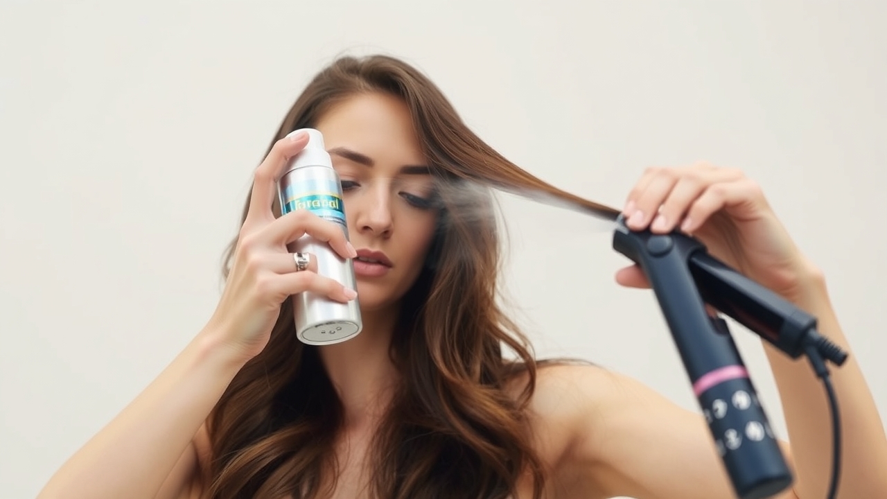 Heat styling step revealing heat damage symptoms