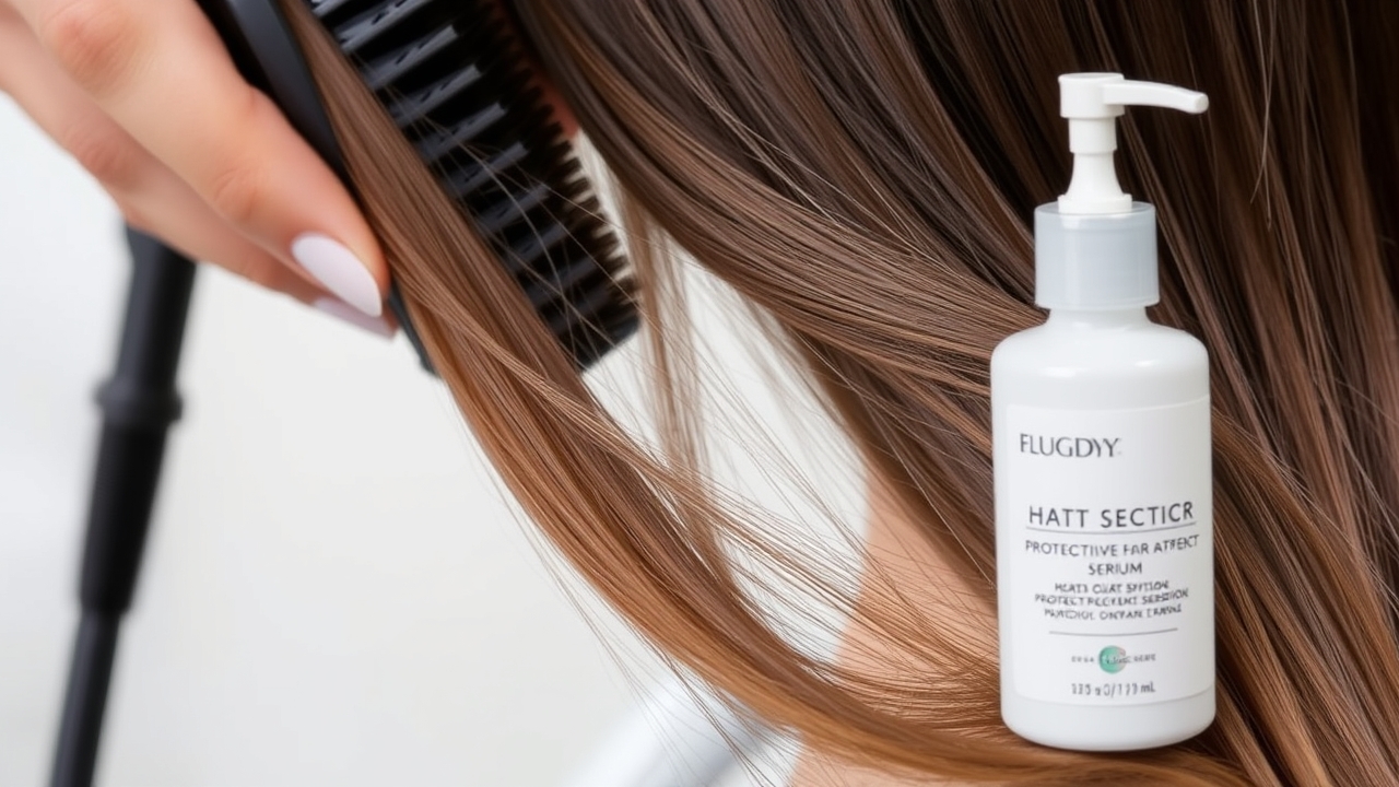Hair strand showing heat damage symptoms after styling