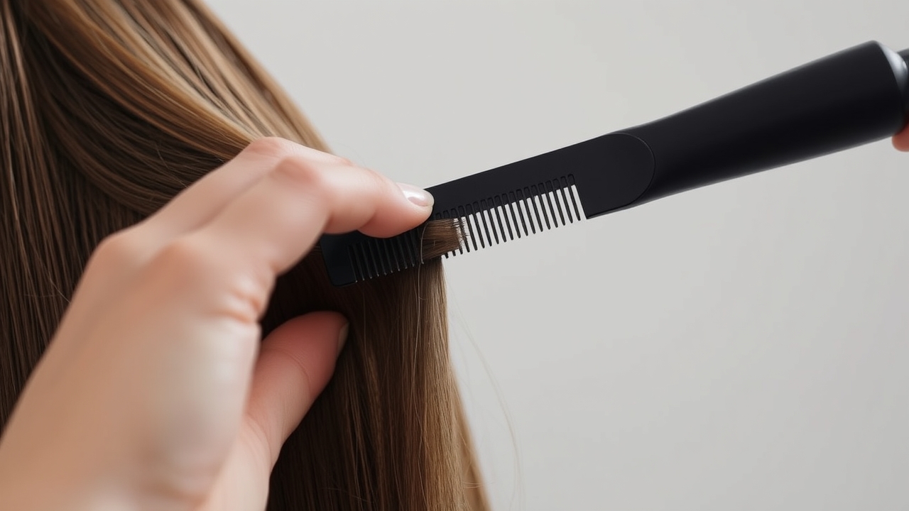 Using a comb to prevent frizz after straightening