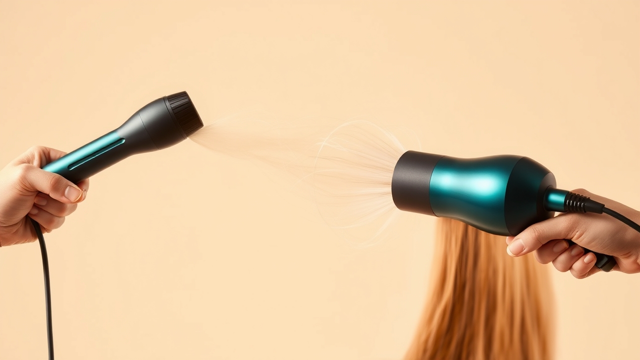 glossy straight hair after heat styling