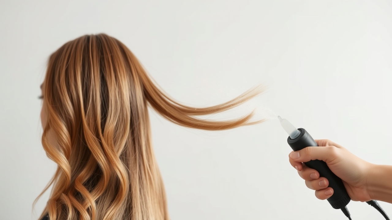 Flat iron curls technique illustration